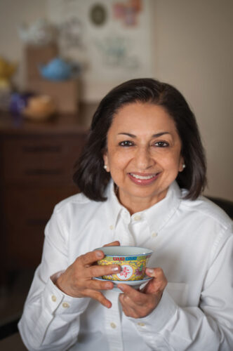 Anupa Mueller, owner of Eco-Prima Tea and Silver Tips Tearoom. (Photos: courtesy Anupa Mueller.)