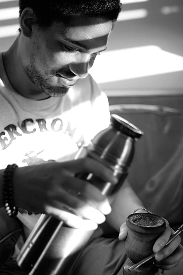 David Askaripour, the owner of Circle of Drink, prepares a mate gourd.