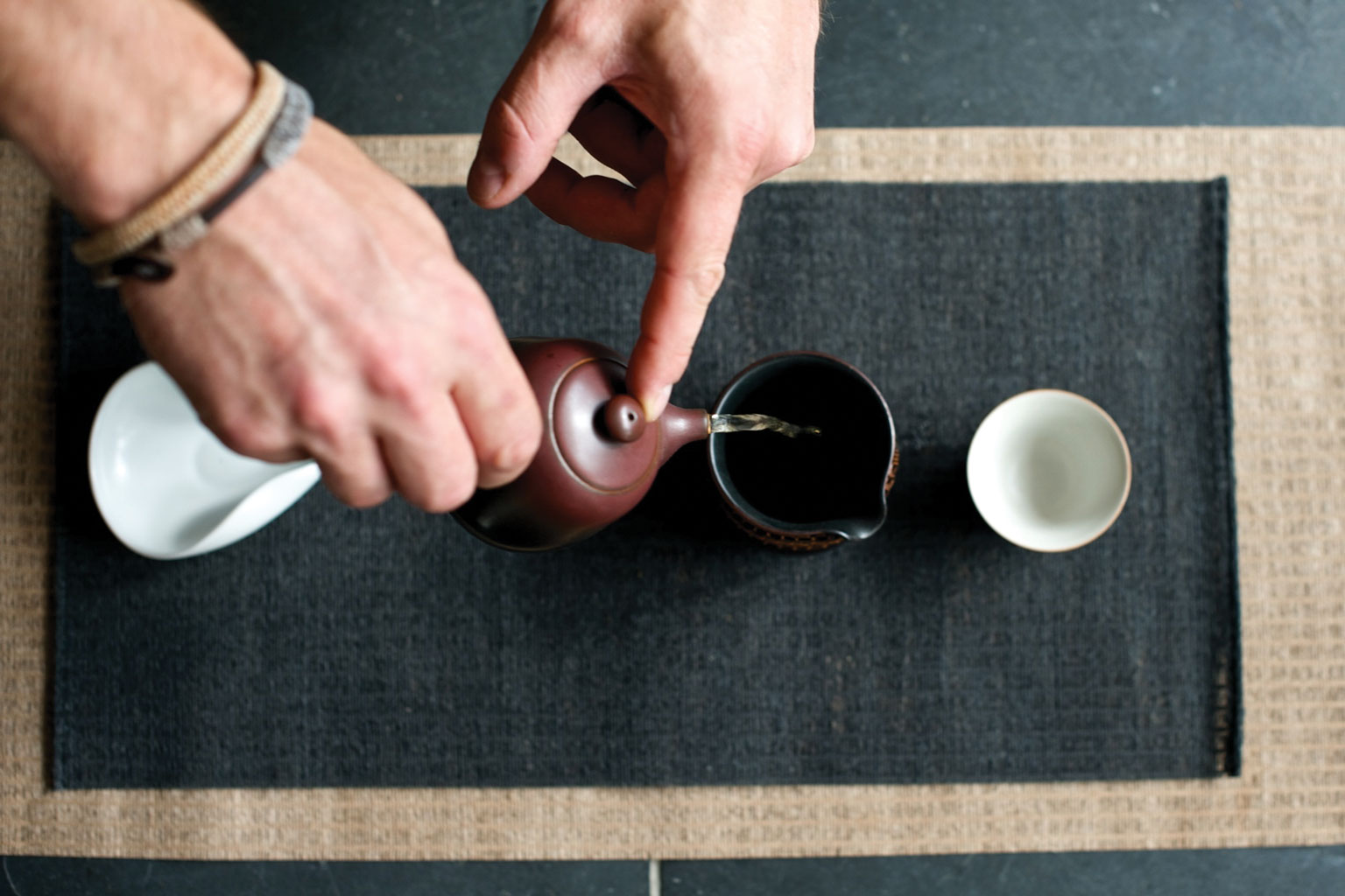 Gong-fu tea service at Comins Tea House. (Photos by Katharine Davies.)