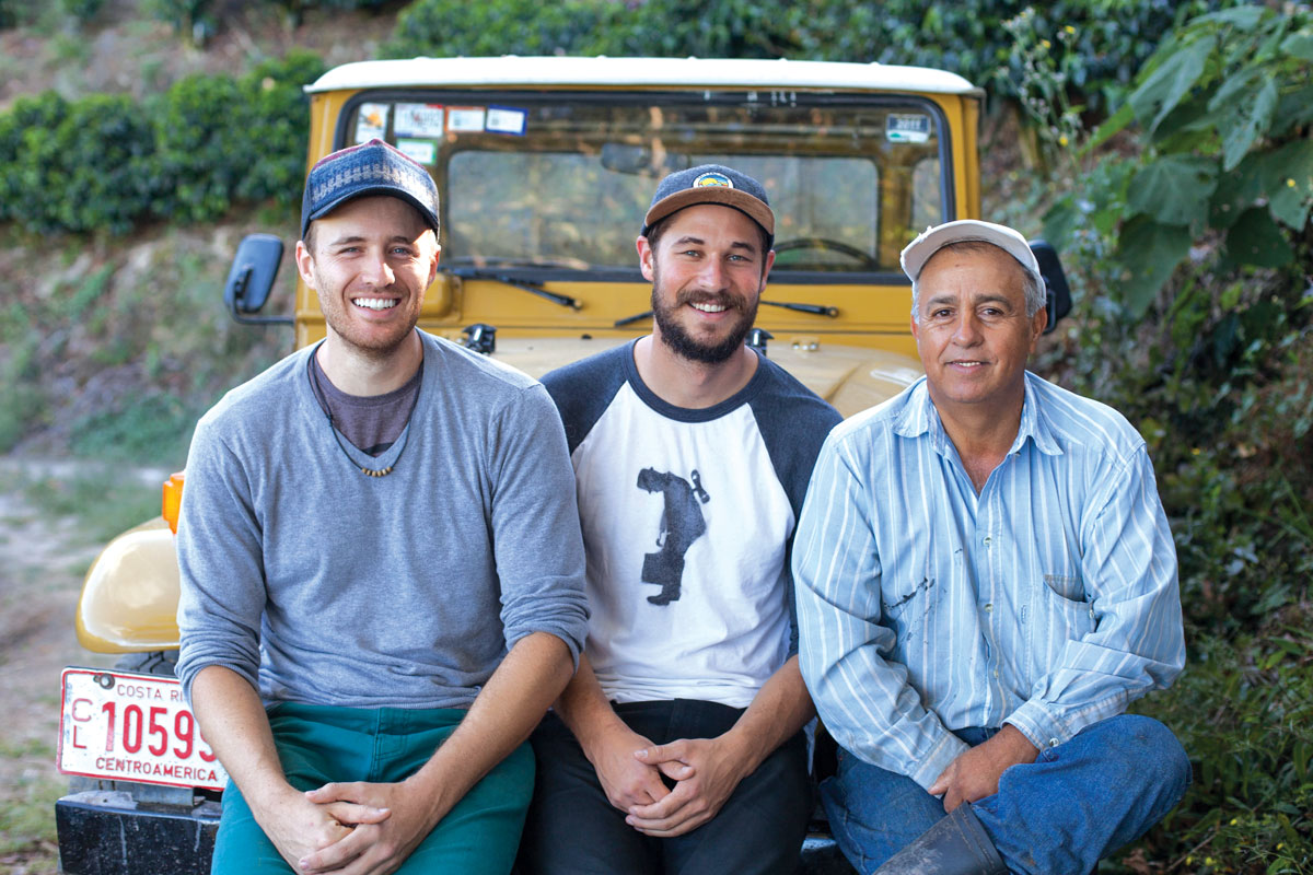Beau Tremly and Miah Idema from Sound Coffee Collective with Manual Montero. (Photo: Jamie Netherland/Sound Coffee Collective.)
